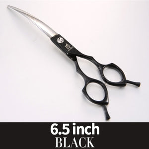 Fenice Professional symetrical handle colorful 6.5 inch pet dog curved animal grooming scissors