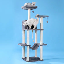 Load image into Gallery viewer, Free Shipping Pet Luxury Furniture Cat Tower Pet Cat Tree Towers Climbing Shelf Cats Apartment Game Habitat Cat Tower Condo Toy
