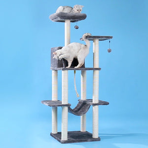 Free Shipping Pet Luxury Furniture Cat Tower Pet Cat Tree Towers Climbing Shelf Cats Apartment Game Habitat Cat Tower Condo Toy