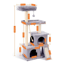 Load image into Gallery viewer, Free Shipping Pet Luxury Furniture Cat Tower Pet Cat Tree Towers Climbing Shelf Cats Apartment Game Habitat Cat Tower Condo Toy
