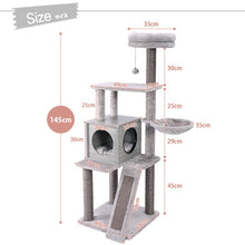 Load image into Gallery viewer, Free Shipping Pet Luxury Furniture Cat Tower Pet Cat Tree Towers Climbing Shelf Cats Apartment Game Habitat Cat Tower Condo Toy
