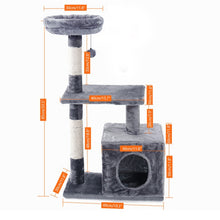 Load image into Gallery viewer, Free Shipping Pet Luxury Furniture Cat Tower Pet Cat Tree Towers Climbing Shelf Cats Apartment Game Habitat Cat Tower Condo Toy
