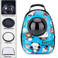 Load image into Gallery viewer, Pet Dog Cat backpack Travel cat carrier Double Shoulder Bag Space Capsule Cat Backpack for Bag Small Pet Handbag Cat carrying
